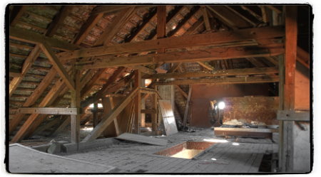 photo of attic structure inspection
